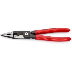 KNIPEX 13 81 200 Pliers for Electrical Installation plastic coated black atramentized 200 mm