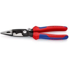 KNIPEX 13 92 200 Pliers for Electrical Installation with multi-component grips black atramentized 200 mm