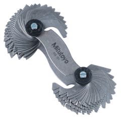 Mitutoyo - Thread Pitch Gauge metric / Unifed 0.4 to 7mm 51 leaves  188-151