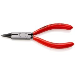 KNIPEX 19 01 130 Round Nose Pliers with cutting edge (Jewellers' Pliers) plastic coated black atramentized 130 mm