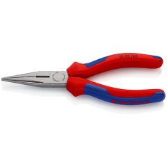 KNIPEX 25 02 160 Snipe Nose Side Cutting Pliers (Radio Pliers) with multi-component grips black atramentized 160 mm