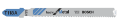 Bosch - T 118 A Basic For Metal Jigsaw Blade ( Pack Of 100pcs) - 2608631964