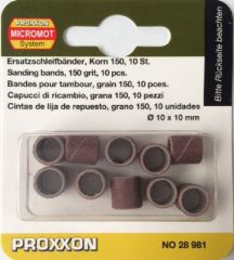 Proxxon 28981 Corundum abrasive cylinders 10mm grain 150 (x10)