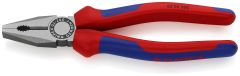 Knipex 03 02 200 Combination Pliers with multi-component grips black atramentized 200 mm