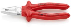 Knipex 03 07 200 Combination Pliers with dipped insulation, VDE-tested chrome plated 200 mm