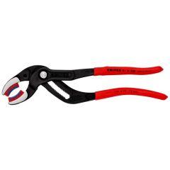 KNIPEX 81 11 250 Siphon and Connector Pliers for traps, tube fittings and connectors with non-slip plastic coating black atramentized 250 mm