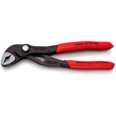 KNIPEX 87 01 150 Cobra® Hightech Water Pump Pliers with non-slip plastic coating grey atramentized 150 mm