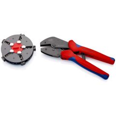 KNIPEX 97 33 02 MultiCrimp® Lever Action Crimping Pliers with changer magazine with multi-component grips burnished 250 mm