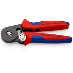 KNIPEX 97 53 04 Self-Adjusting Crimping Pliers for wire ferrules with lateral access with multi-component grips burnished 180 mm