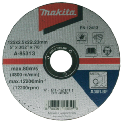 Makita - Cut off Wheel for Metal 125mm A-85313