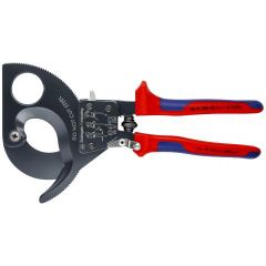 KNIPEX 95 31 280 Cable Cutter (ratchet action) with multi-component grips black lacquered 280 mm