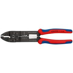 KNIPEX 97 22 240 Crimping Pliers with multi-component grips black lacquered 240 mm