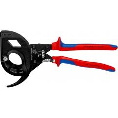 Knipex 95 36 320 Cable Cutter (ratchet principle, 3-stage) insulated with multi-component grips, VDE-tested black atramentized 320 mm