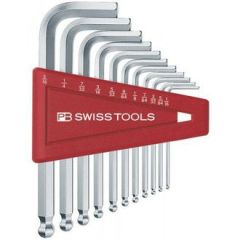 PBSwiss -  Ball point hex key L-wrench set, inches PB 212Z.H-12