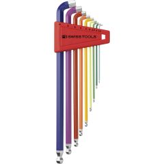 PBSwiss -  Ball point hex key L-wrench set PB 2212.LH-10 RB 1.5mm to 10mm