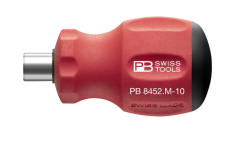 PB Swiss - SwissGrip Stubby universal Bit Holder, for PrecisionBits C 6.3 and E 6.3 (1/4") - PB 8452 M-10